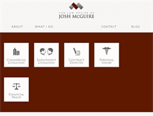 Tablet Screenshot of joshmcguirelaw.com
